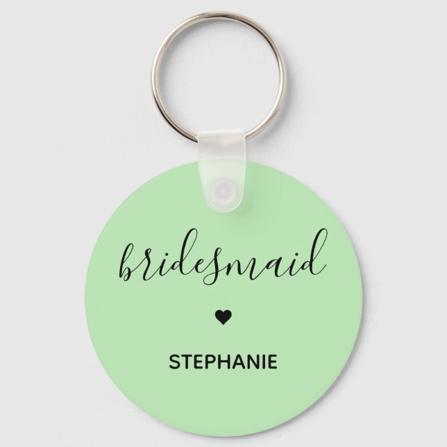 Personlig Minimalistgåvor för Bridesmaid Anpassnin Nyckelring (Framsida)