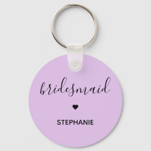 Personlig Minimalistgåvor för Bridesmaid Anpassnin Nyckelring