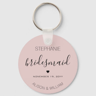 Personlig Minimalistgåvor för Bridesmaid Anpassnin Nyckelring