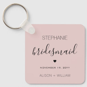 Personlig Minimalistgåvor för Bridesmaid Anpassnin Nyckelring