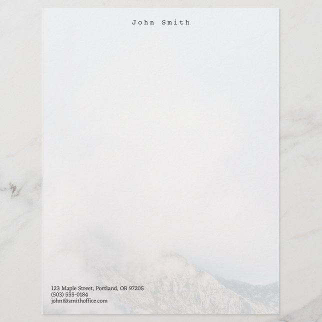 Personlig minimalistisk berg brevhuvud (Framsida)