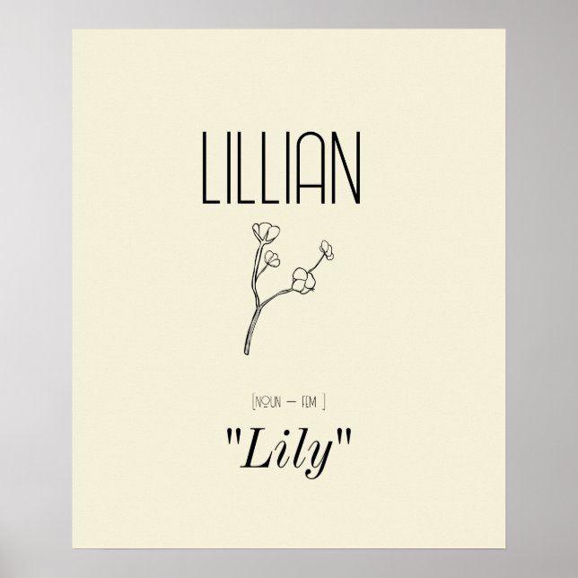 Personlig: Minimalistisk Blommigt Wall Art Poster (Framsidan)