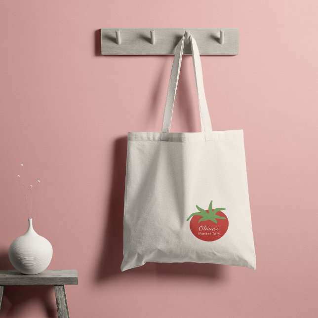 Personlig Minimalistisk Botanisk Tomatmarknad Tygkasse (Skapare uppladdad)