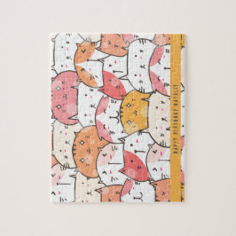 Personlig Minimalistisk Cat Orange Puzzle 8"x10" Pussel