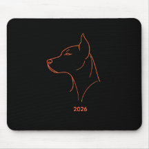 Personlig minimalistisk Doberman-linjekonst skrivb