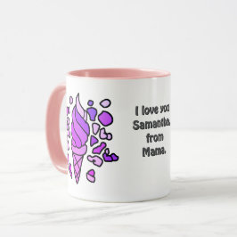 Personlig minimalistisk glass mugg
