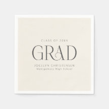 Personlig minimalistisk grann gradfest i krämgrå