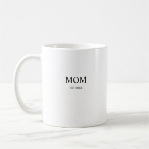Personlig Minimalistisk Grundad År Mamma Kaffemugg