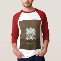 Personlig minimalistisk kaffe- och bok-T-shirt | E