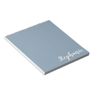 Personlig Minimalistisk kalligrafi Namn i blått Anteckningsblock