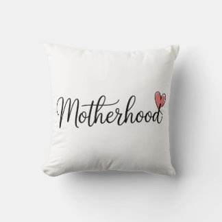 Personlig minimalistisk moderskap hjärta T-shirt Kudde