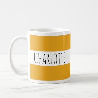 Personlig minimalistisk namn enkel monogramstil kaffemugg