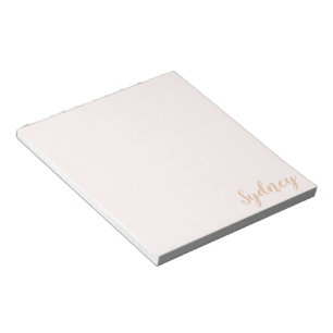 Personlig Minimalistisk Namn Tan Anteckningsblock