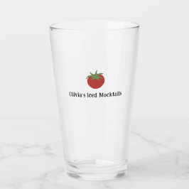 Personlig minimalistisk röd tomat-ismakmocktail glaskopp