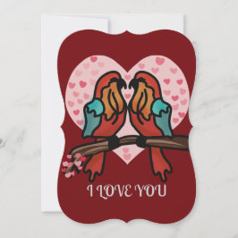 Personlig Minimalistisk Romantisk Fåglar | Kärlek Julkort