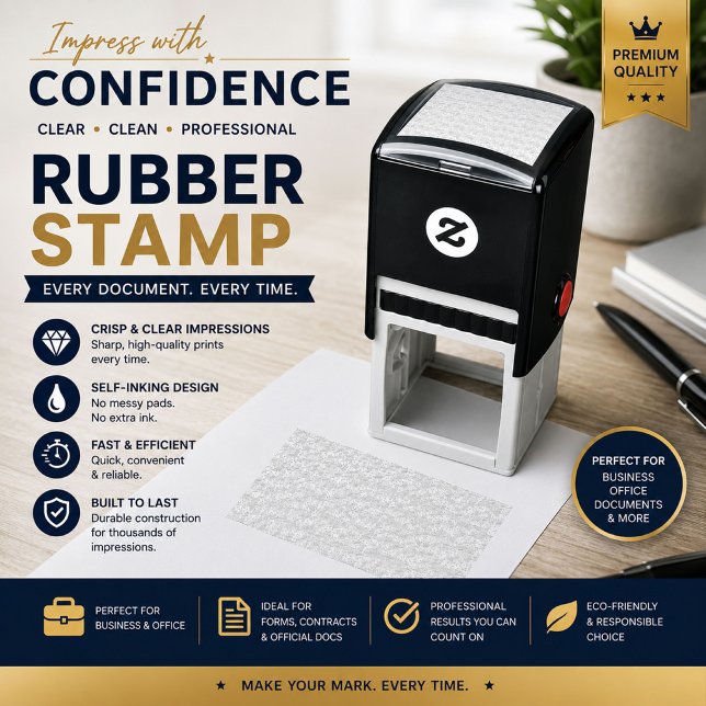 Personlig minimalistisk självbläckande stämpel (Skapare uppladdad)