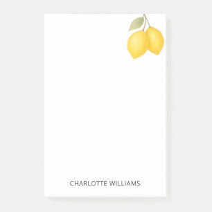 Personlig Minimalistisk Söt Citron Lärare Post-it Block