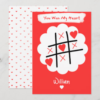 Personlig minimalistisk Valentines day Julkort
