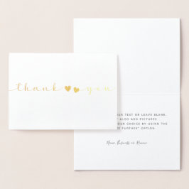 Personlig - minimalt Modern Script White-Tack Folierat Kort