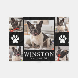 Personlig minnesbild för husdjur - hund fleecefilt