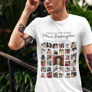 Personlig minneskollage med 33 bilder t shirt