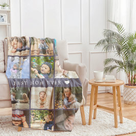 Personlig minnessak Bästa mamma någonsin Foto Coll Fleecefilt