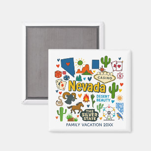 Personlig Minnessaker från Nevada Familjeresa Magnet