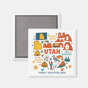 Personlig minnessaker från Utah Familjeresa Magnet
