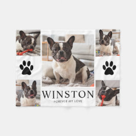 Personlig minnessaker med foto på älskad hund fleecefilt