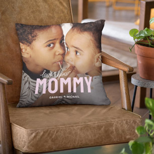 Personlig minnessaker med mammas foto och barnens kudde