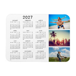 Personlig Minnesvärd Fotokollage 2023 Kalender Magnet