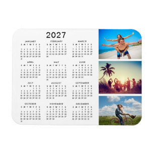 Personlig Minnesvärd Fotokollage 2023 Kalender Magnet
