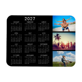 Personlig Minnesvärd Fotokollage 2023 Kalender Magnet
