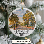 Personlig Miramar Beach-ornament Anpassad Florida Julgransprydnad Keramik<br><div class="desc">Ett personligt resminne i form av en prydnad designad för att fira din oförglömliga resa. Oavsett om du reste för jobbet, njöt av en romantisk weekend eller deltog i ett skolutbytesprogram, så firar denna prydnad ett speciellt ögonblick som du alltid kommer att minnas och vilja komma ihåg i många år...</div>