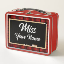 Personlig Miss (Mr./ Mrs.) Chalk-Stil Lunchbox