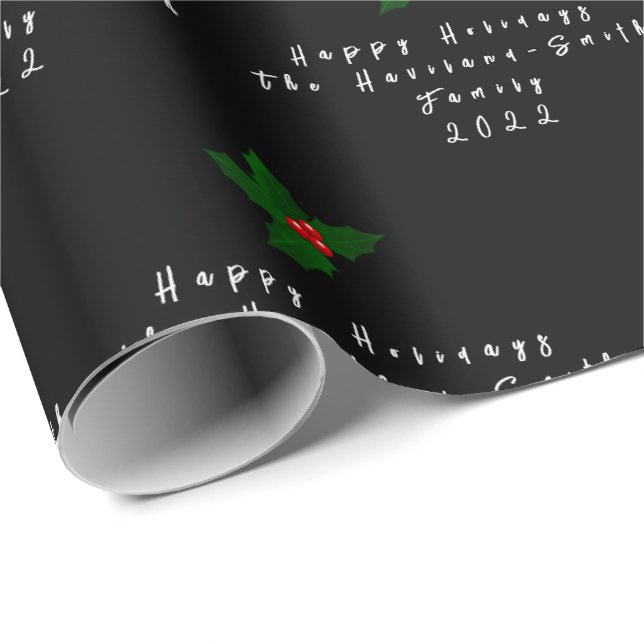 Personlig Mistletoe Gift Wrap HAMbyWG Presentpapper (Rullad Hörn)