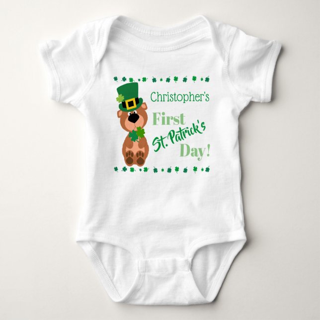 Personlig mitt första St patricks day T Shirt (Framsida)