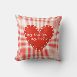 Personlig mitt Liefie Applique Heart Kudde