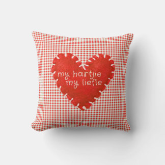 Personlig mitt Liefie Applique Heart Kudde
