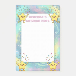 Personlig Mitzvah Note Cute Star Sticky Anteckning Post-it Block