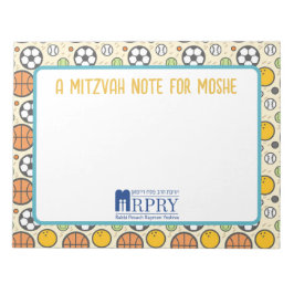 Personlig Mitzvah Note- Sports Anteckningsblock