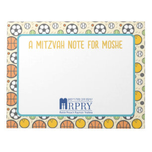 Personlig Mitzvah Note- Sports Anteckningsblock