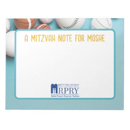 Personlig Mitzvah Note- Sports Anteckningsblock