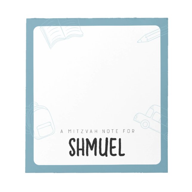 Personlig Mitzvah Notes Anteckningsblock (Framsida)