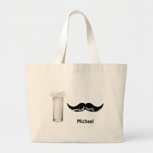 Personlig Mjölk Mustache Jumbo Tygkasse