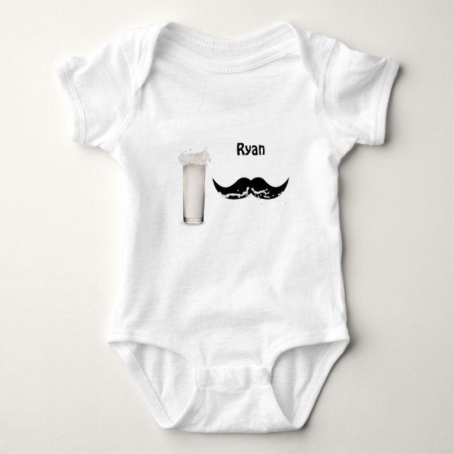 Personlig Mjölk Mustache T-shirt (Framsida)
