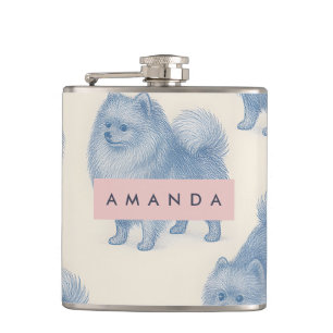 Personlig Mjuk och Söt Pomeranian Mönster Fickplunta