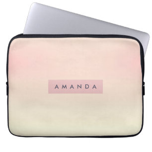 Personlig Mjuk Pastell Rodnad Gradient Laptop Fodral