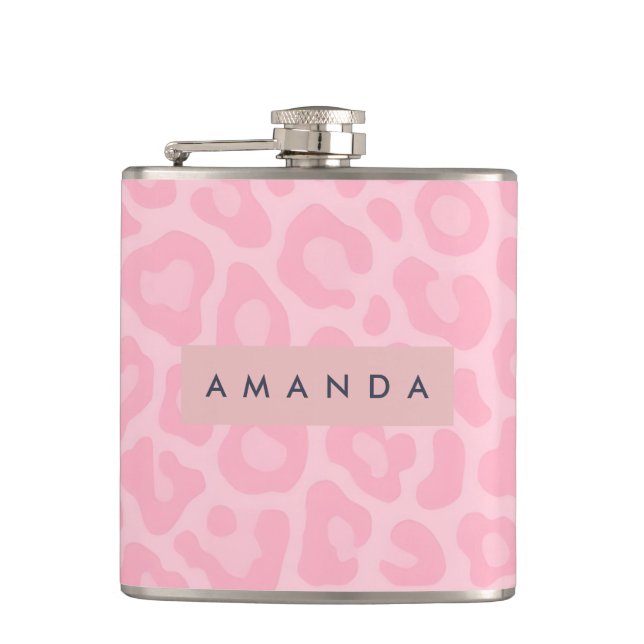 Personlig Mjuk Rosa Leopardsmycke Fickplunta (Framsidan)