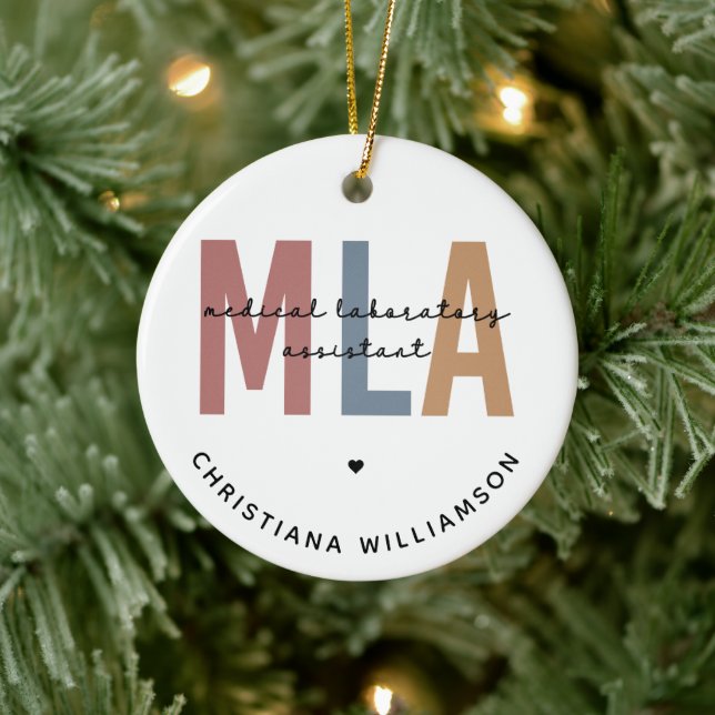 Personlig MLA Sjukvårdsassistent Julgransprydnad Keramik (Träd)